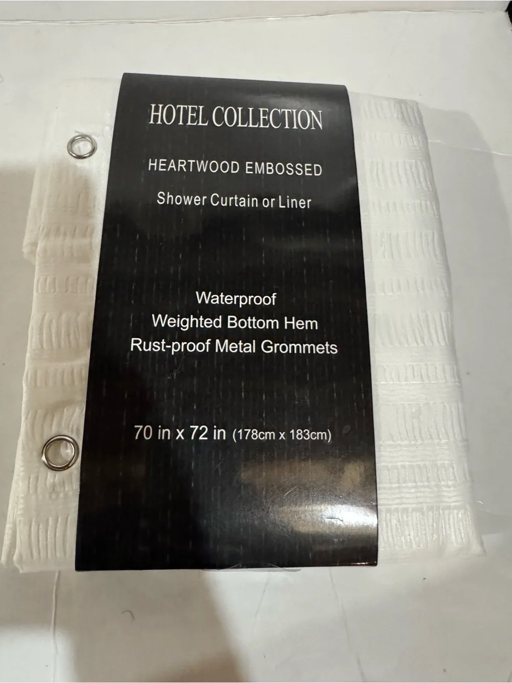 Hotel Collection White Heartwood Embossed Shower Panel
